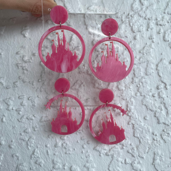 Pink Cloud Castle Earrings
