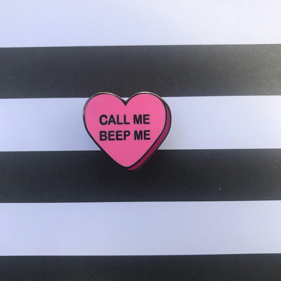 Call Me Beep Me Conversation Heart Enamel Pin // Kim Possible Enamel Pin