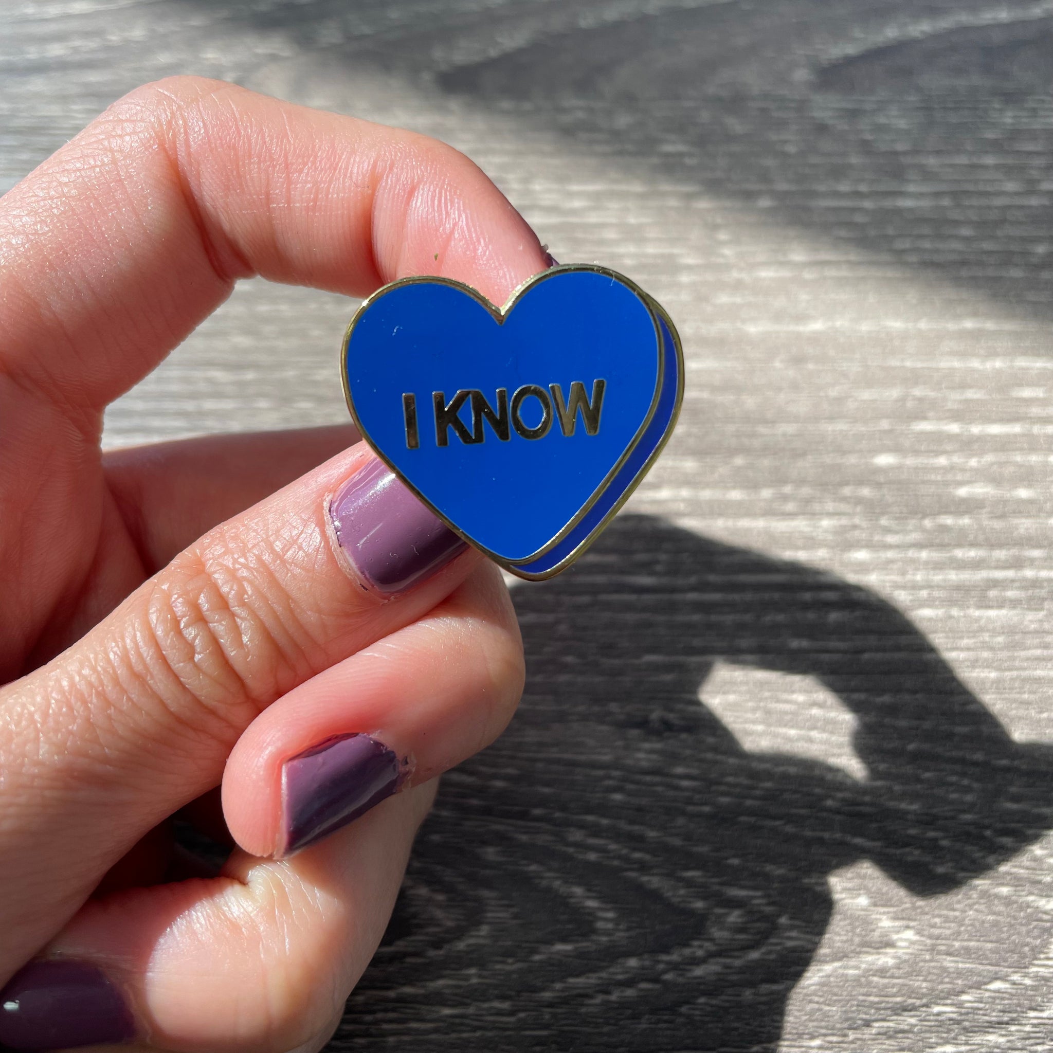 SECONDS SALE I Know Conversation Heart Pin