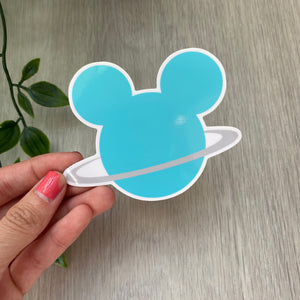 Blue Mouse Planet Sticker