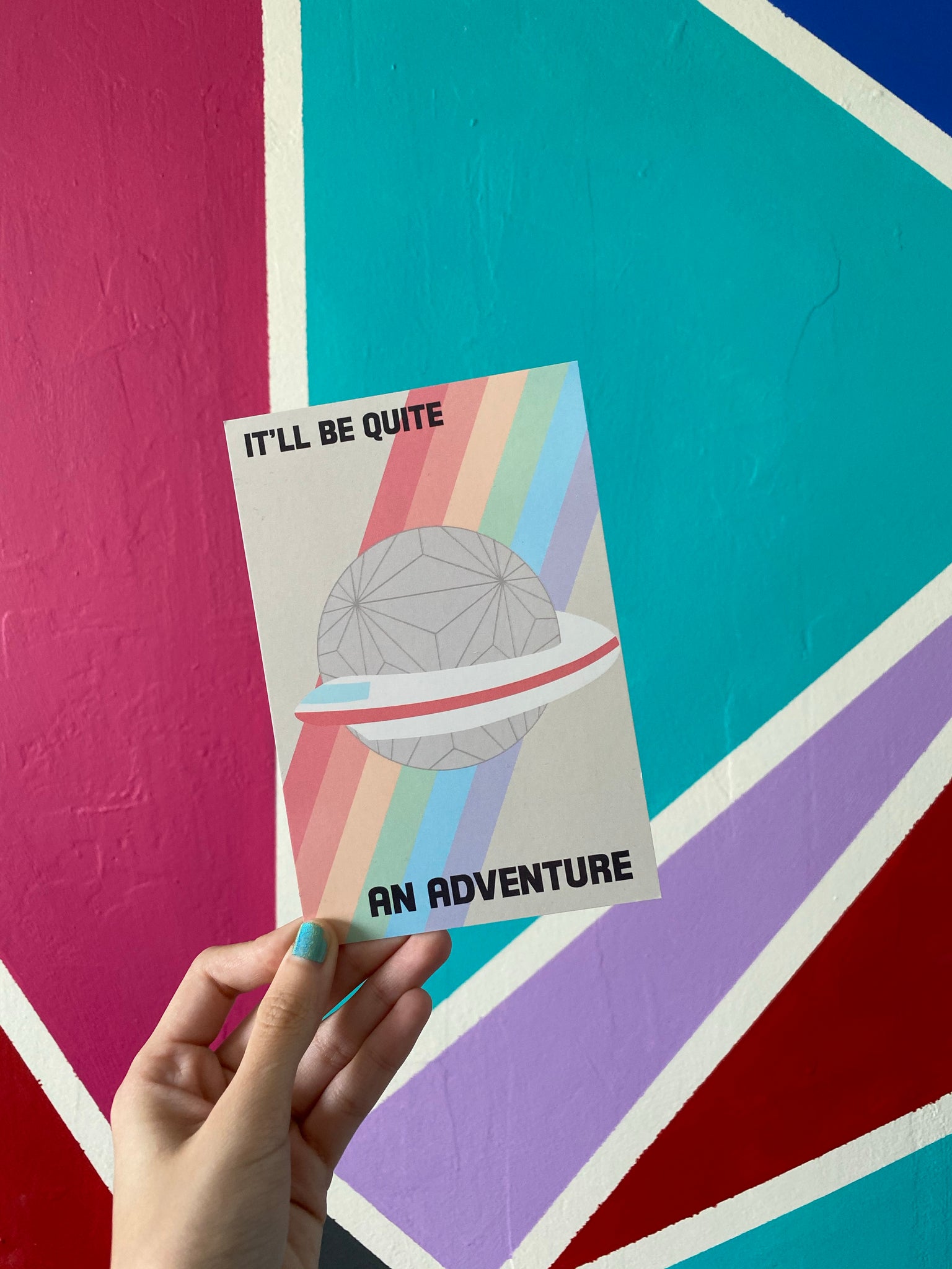 It’ll be Quite an Adventure // Spaceship Earth Postcard Print
