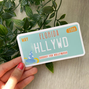 Hollywood Studios License Plate Sticker