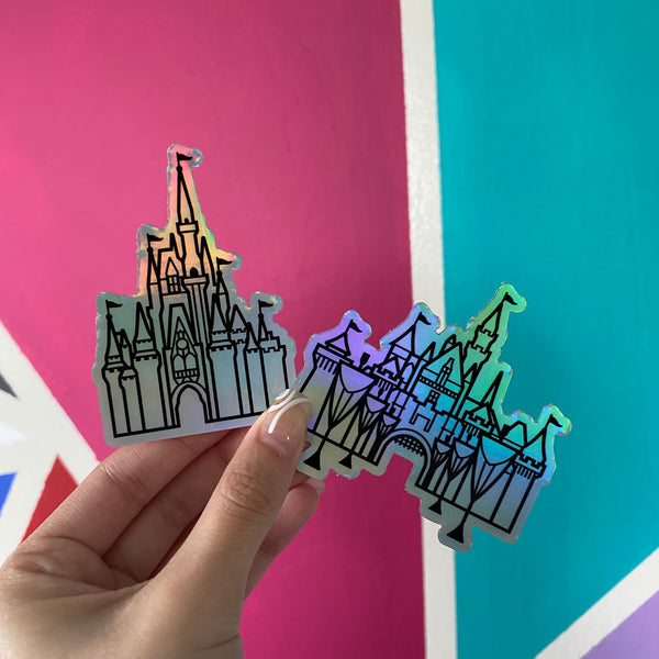 Cinderella Castle Holographic Sticker