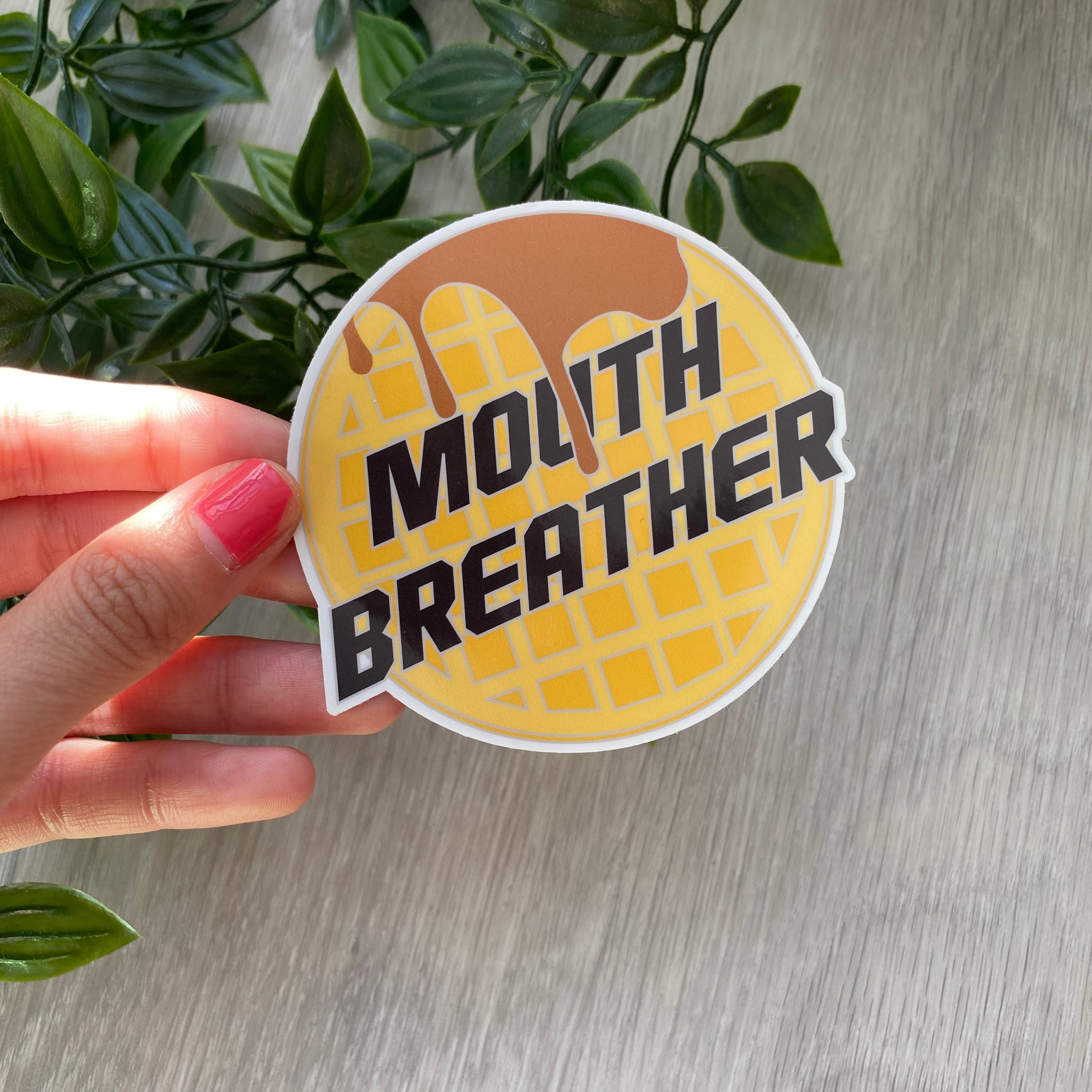 Mouth Breather Waffle ST Sticker