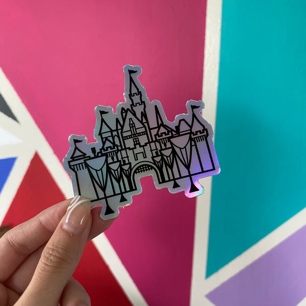 Aurora's Castle Sleeping Beauty Holographic Sticker