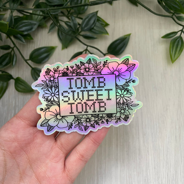 Holographic Tomb Sweet Tomb Haunted Mansion Sticker