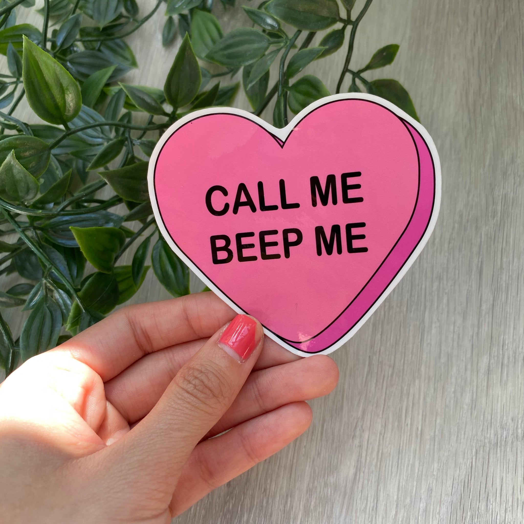 Call Me Beep Me Kim Possible Conversation Heart Sticker