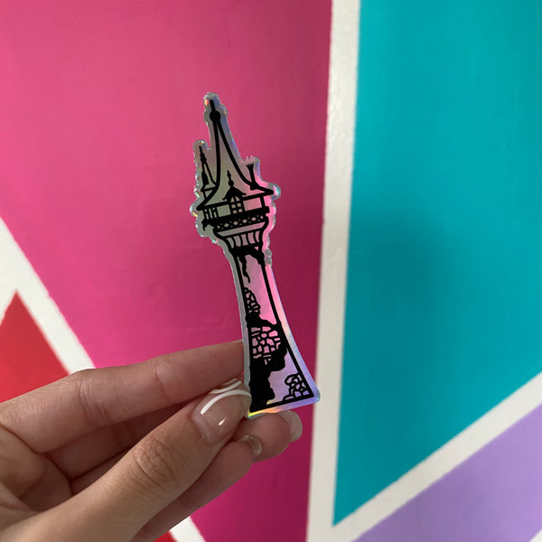 Tangled Rapunzel Tower Holographic Sticker