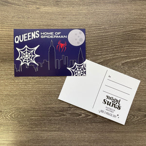 Queens Home of Spiderman // Spidey New York // Avengers // Marvel-ous Places Postcard Print