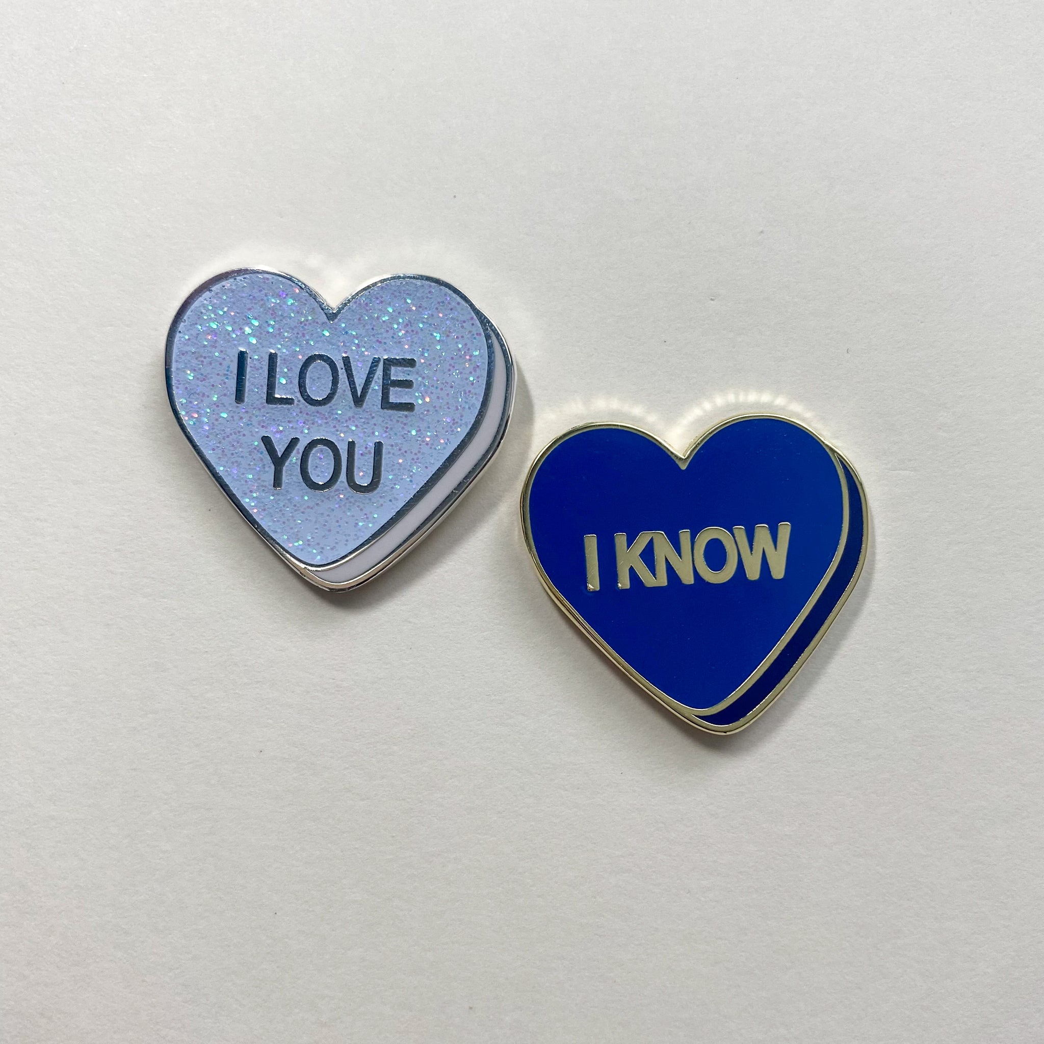 I Love You || I Know || Star Wars Inspired Conversation Heart Pins
