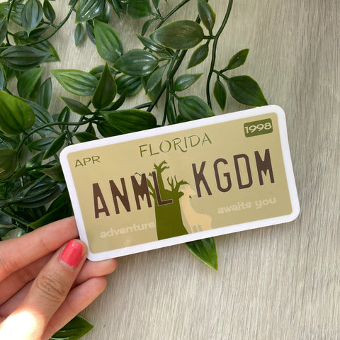 Animal Kingdom License Plate Sticker